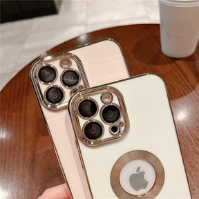 Luxury Plating Case With Glass Lens For iPhone 12,11 and 13 Pro Max