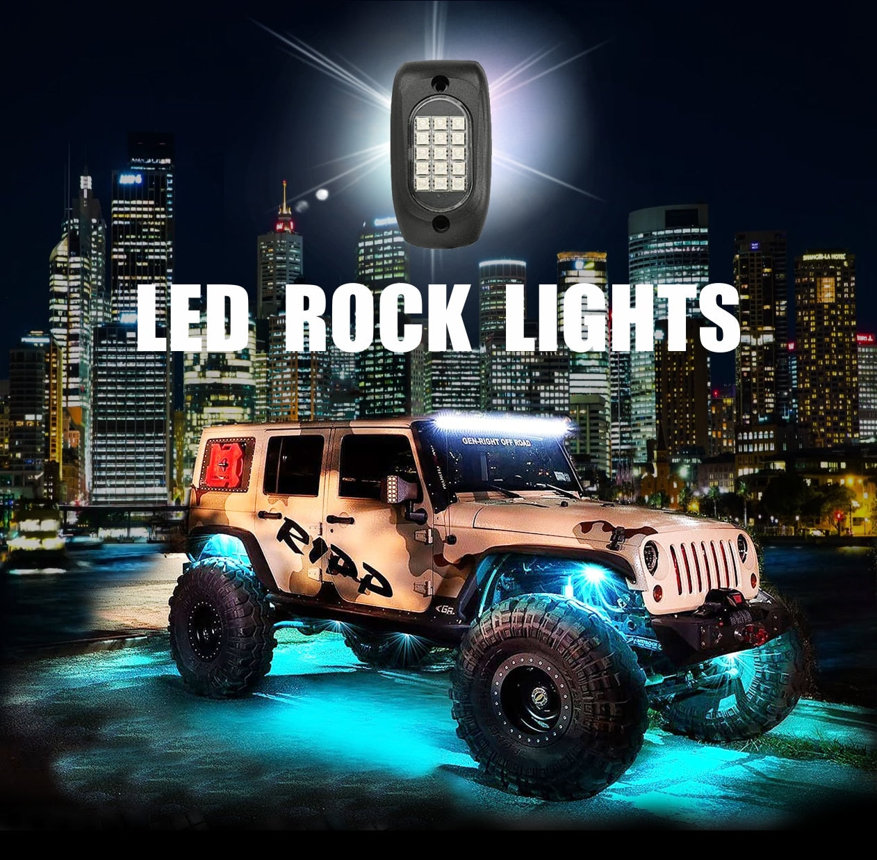 RGB LED Rock Lights Kit