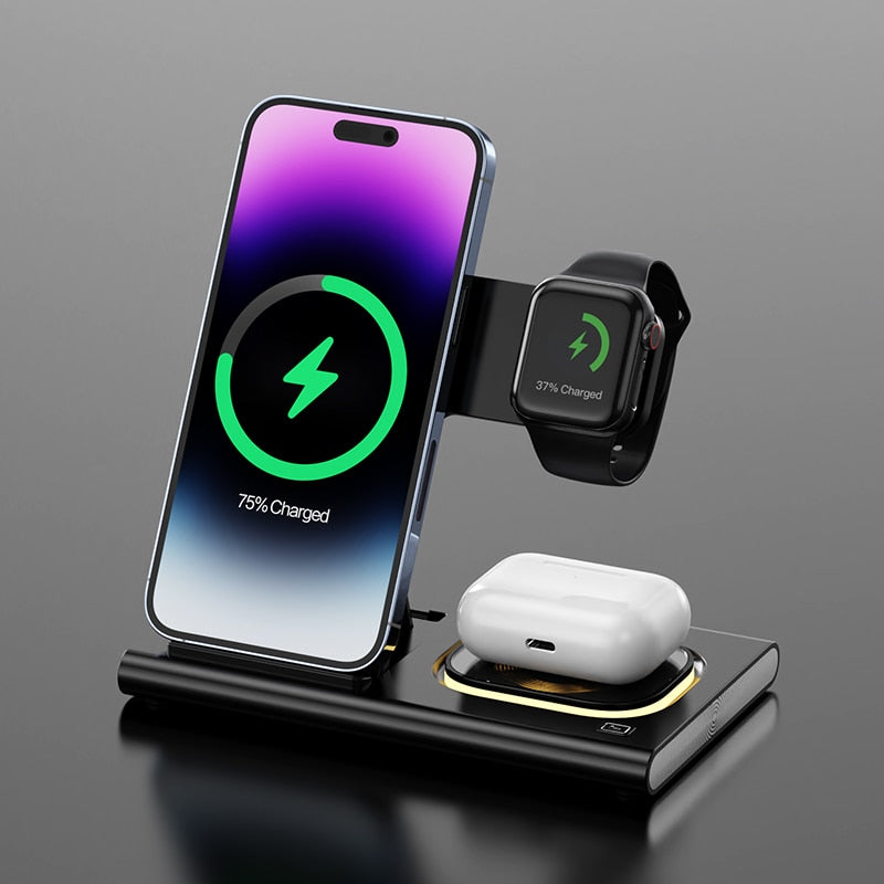 3 in 1 30W Wireless Charger Stand For iPhone