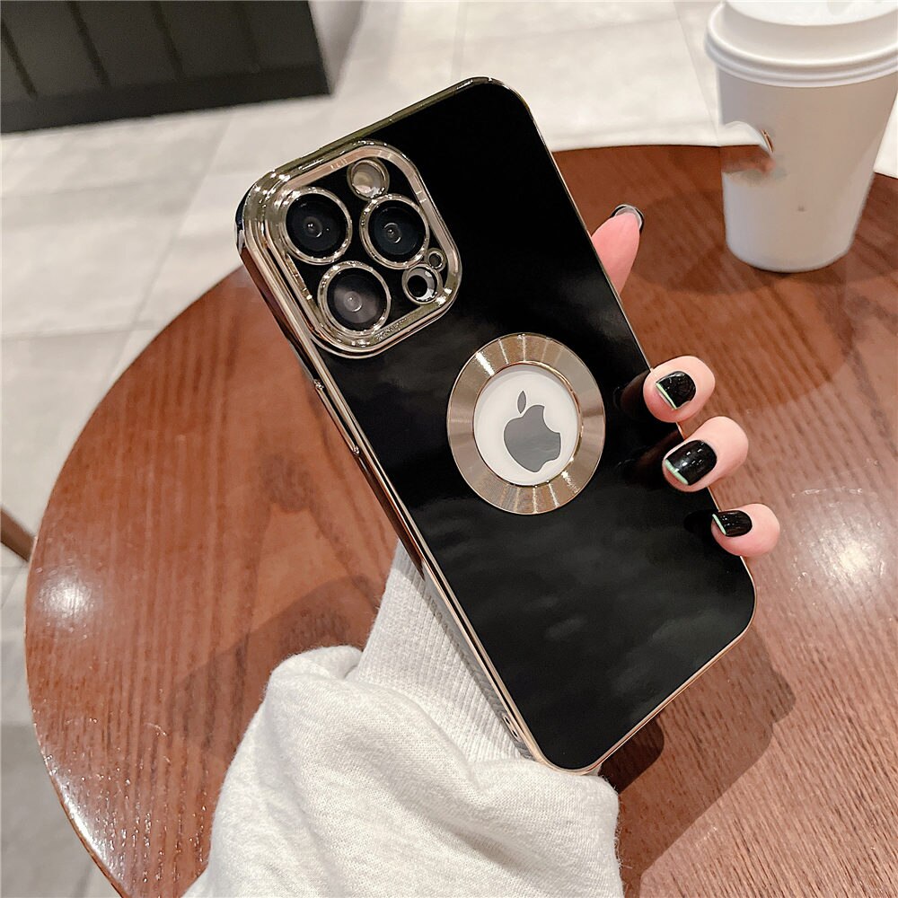 Luxury Plating Case With Glass Lens For iPhone 12,11 and 13 Pro Max