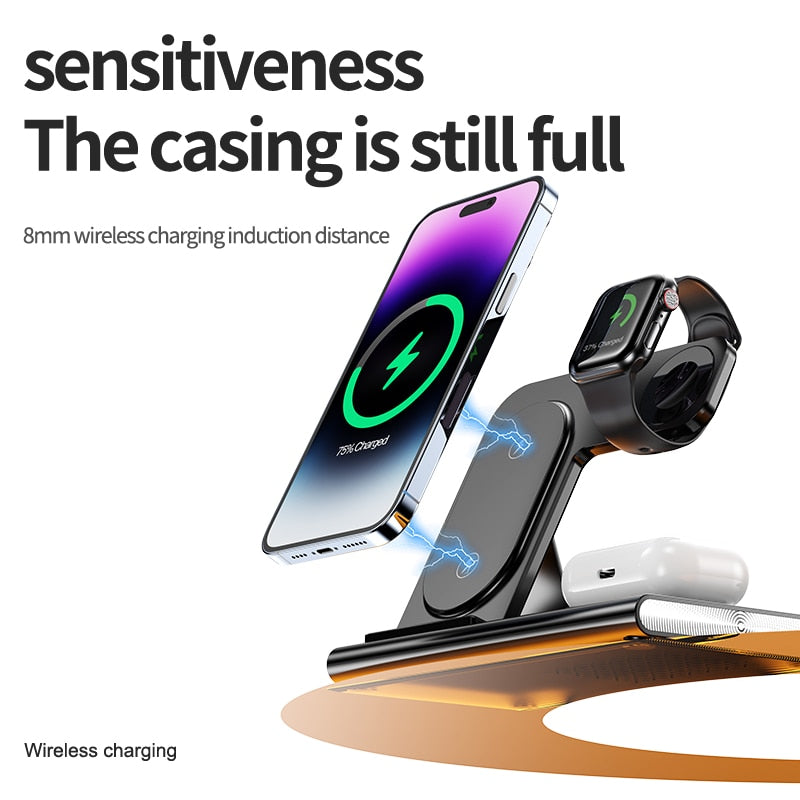 3 in 1 30W Wireless Charger Stand For iPhone